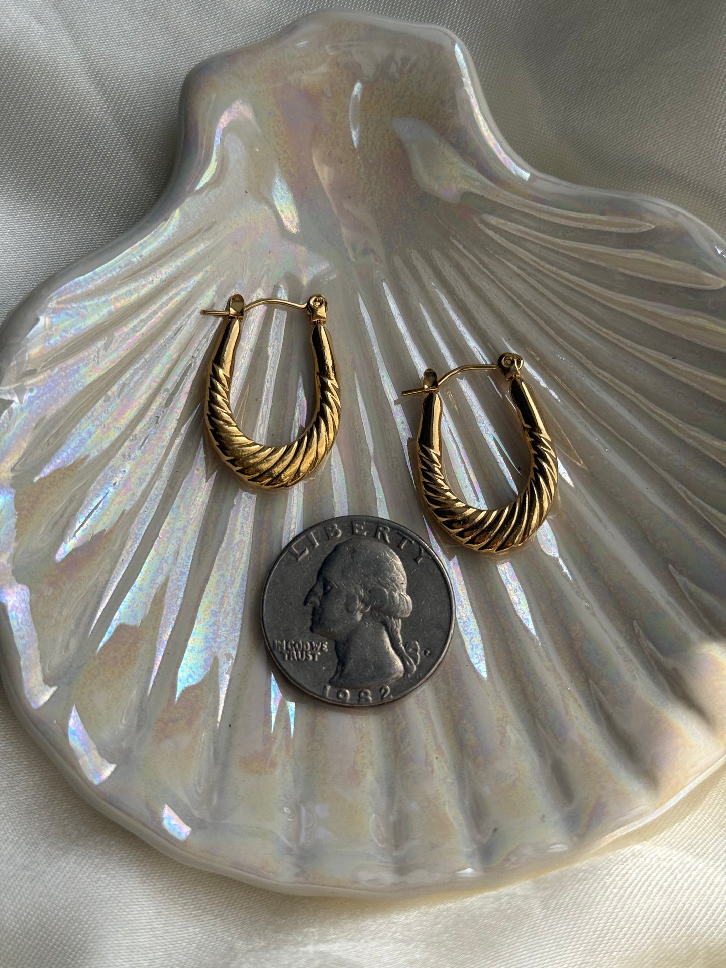Twisted Oval Earrings