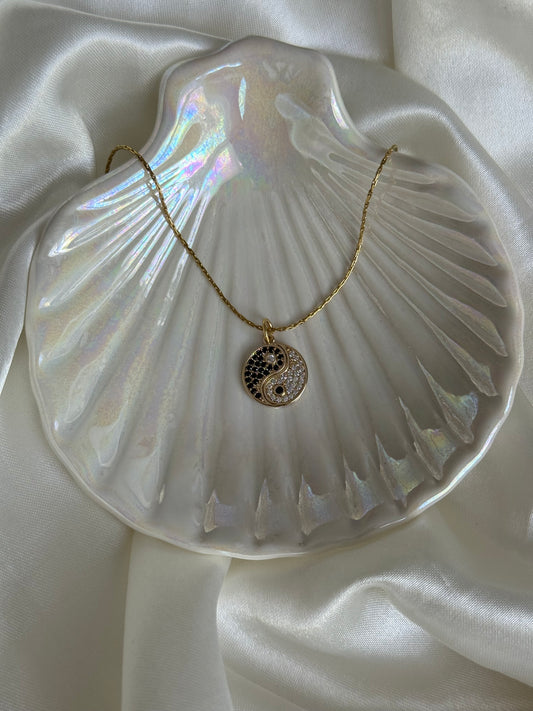 Crystal Yin Yang Necklace