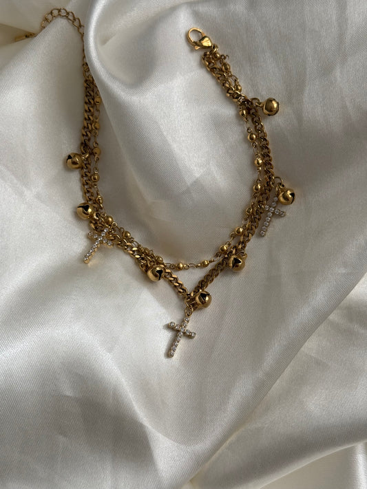 NaJai Anklet | Cross
