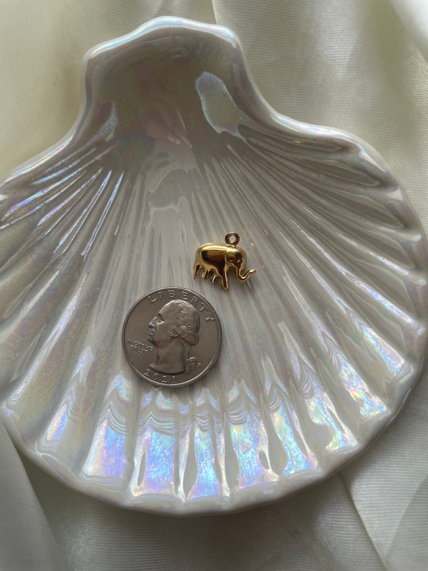Gold Elephant Charm