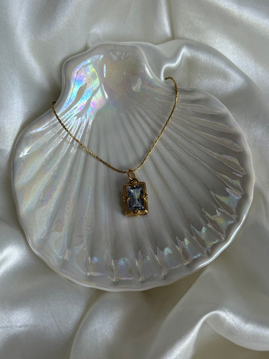 Lavender Ice Vintage Gem Necklace
