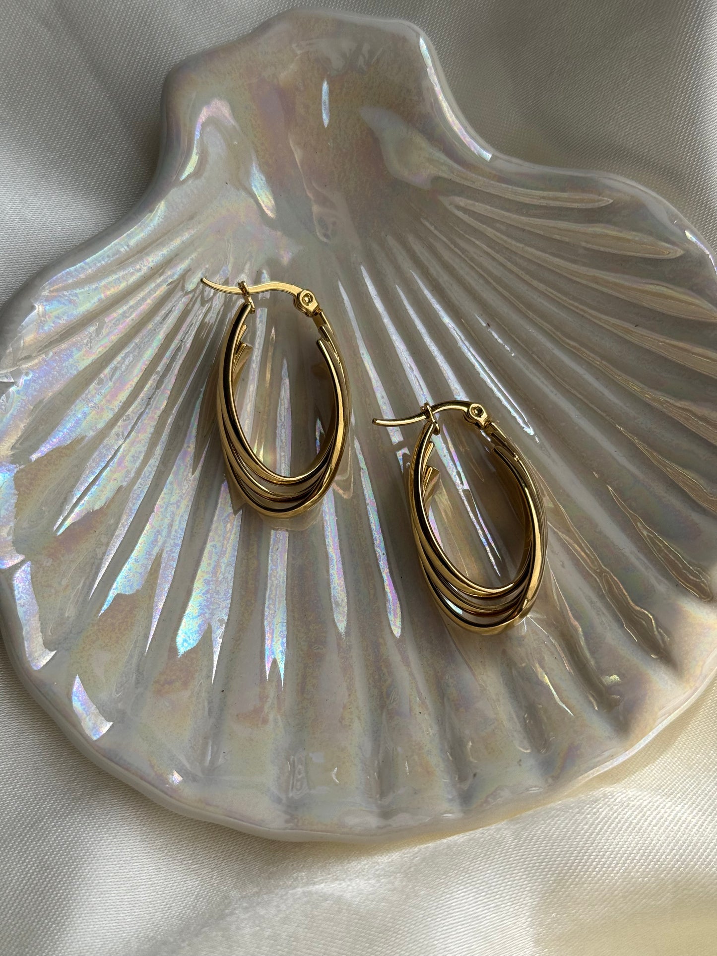 Elongated Oval Earrings