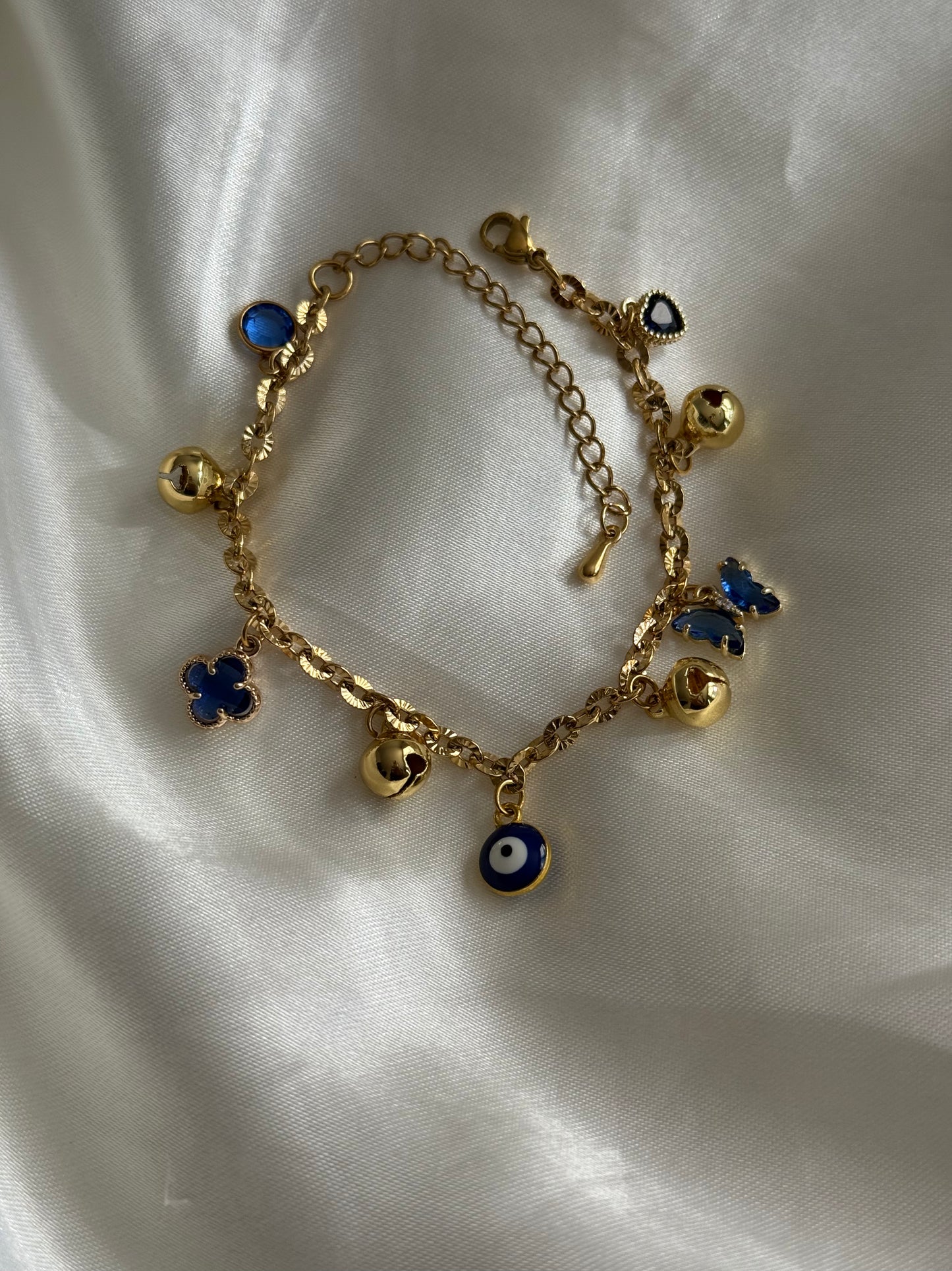 5 Charm Bell Bracelet (Chain)