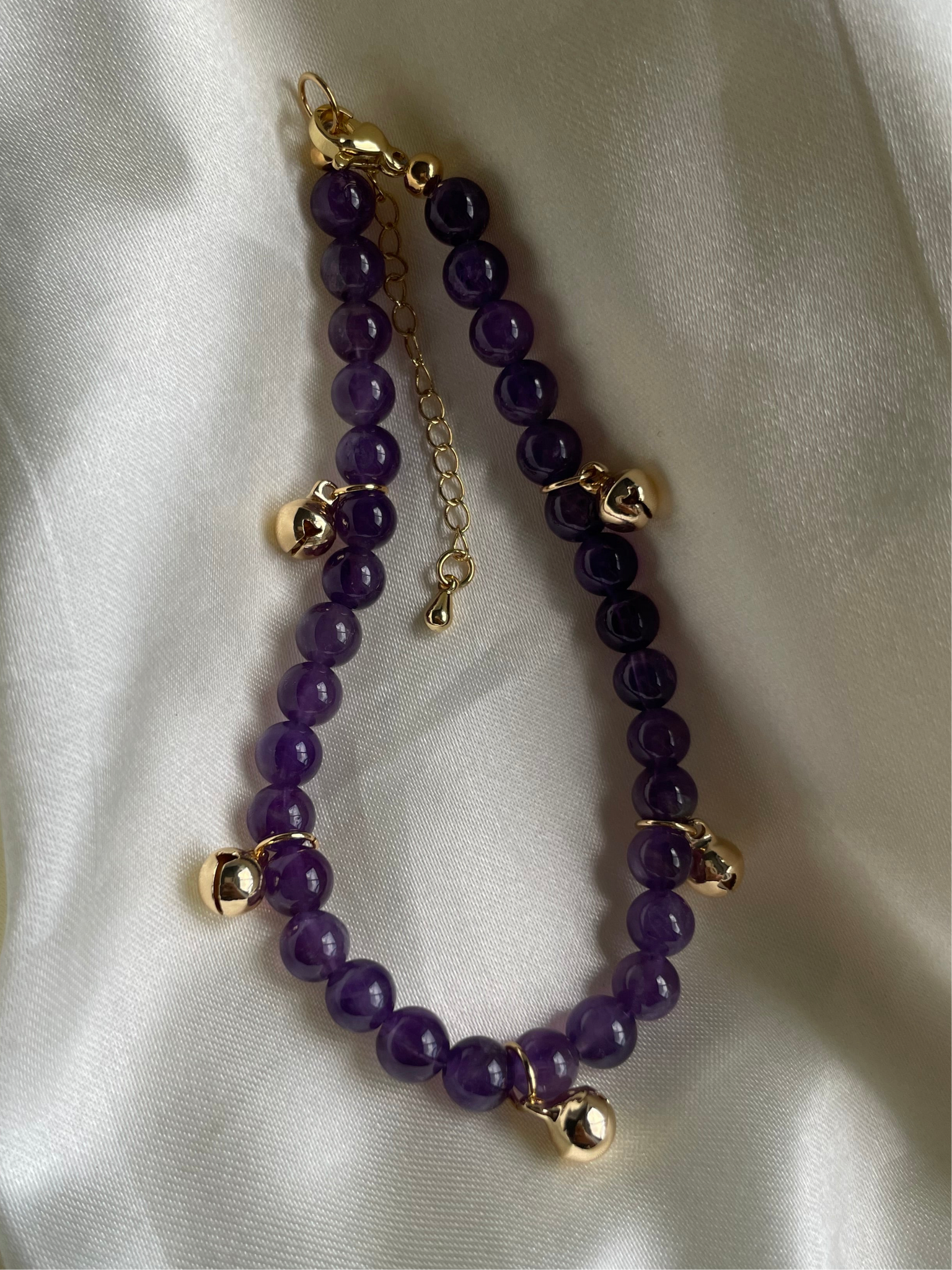 Amethyst Beaded Anklet