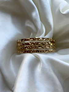 Gold Hammered Cuff