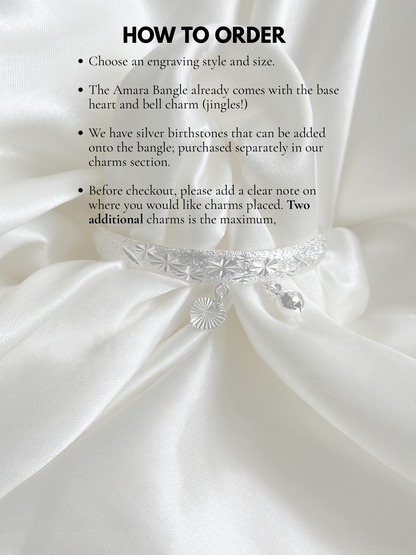The Amara Bangle (White Gold)