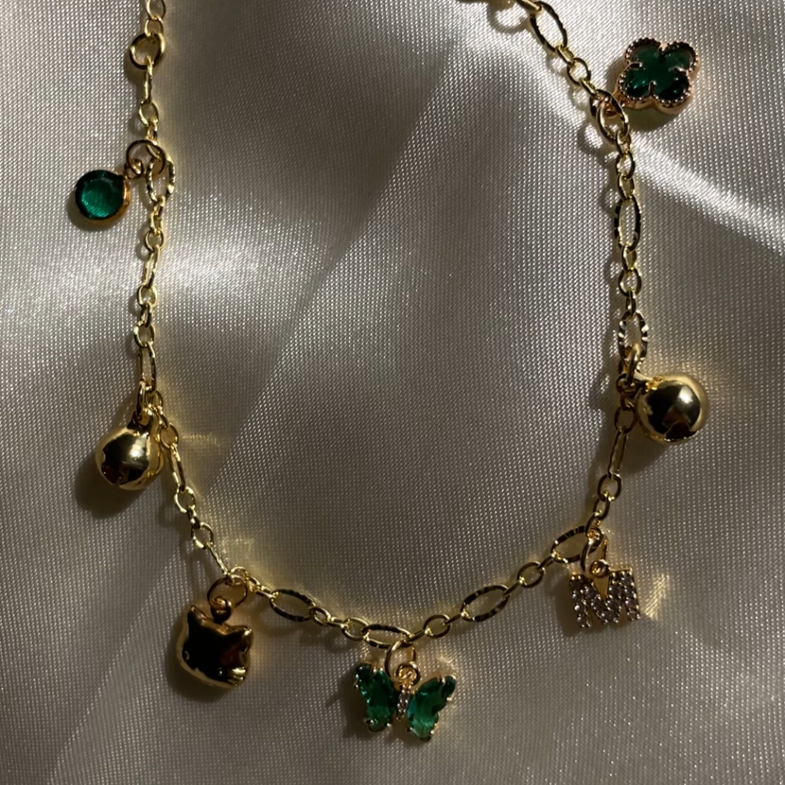 5 Charm Bell Bracelet (Chain)