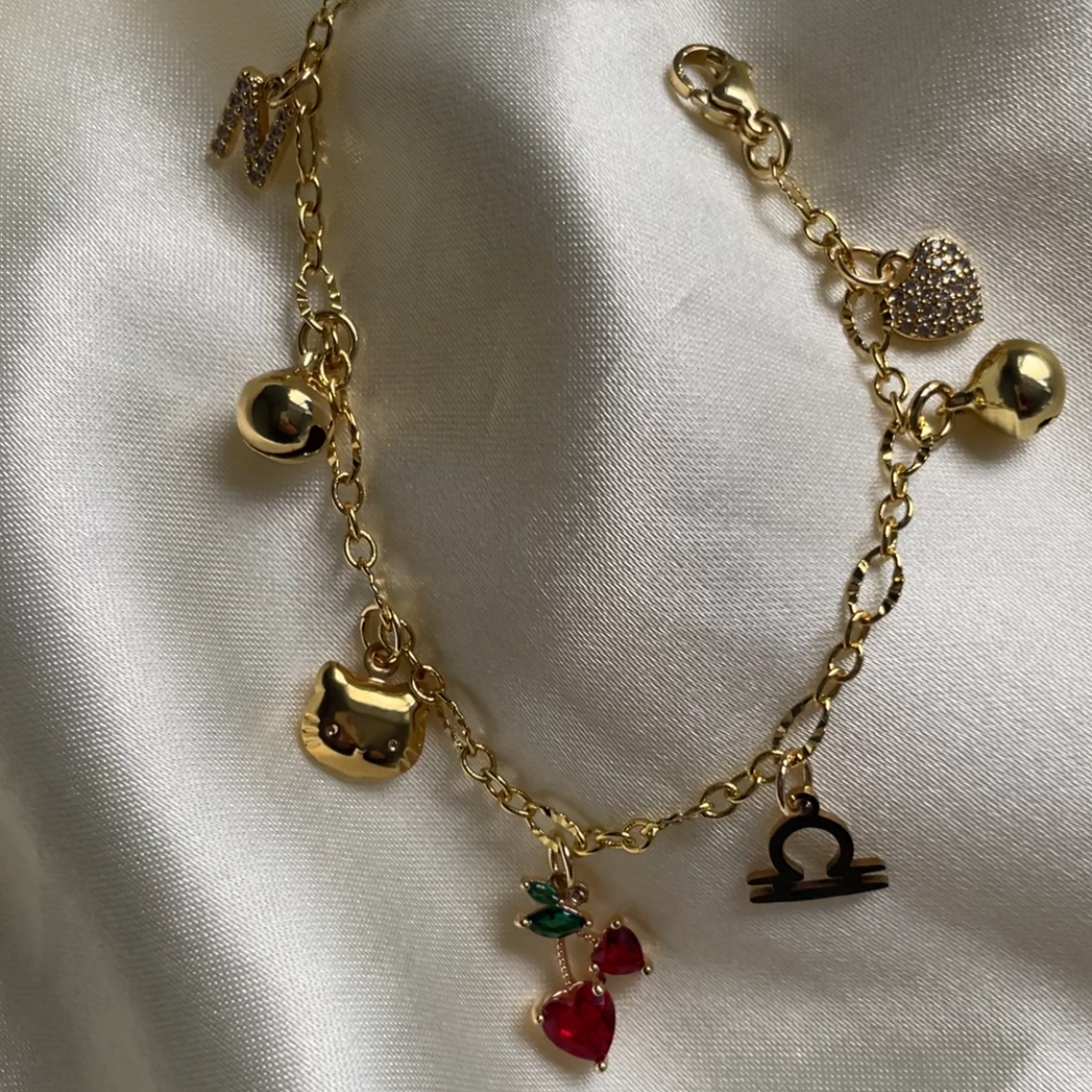 5 Charm Bell Bracelet (Chain)