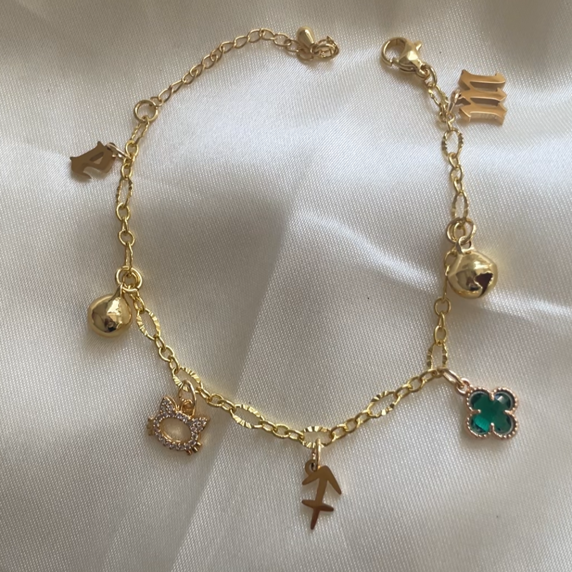 5 Charm Bell Bracelet (Chain)