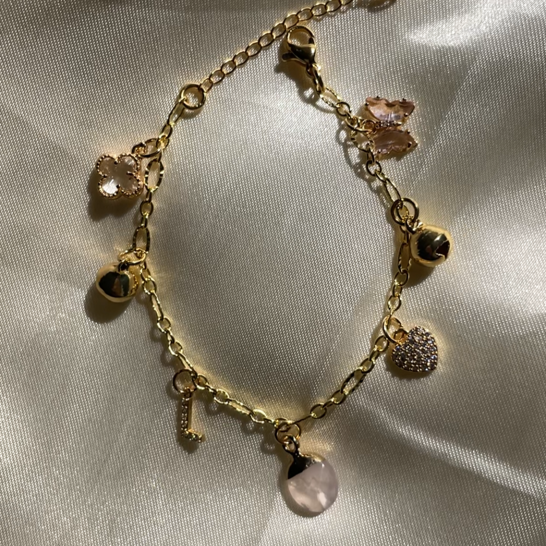 5 Charm Bell Bracelet (Chain)