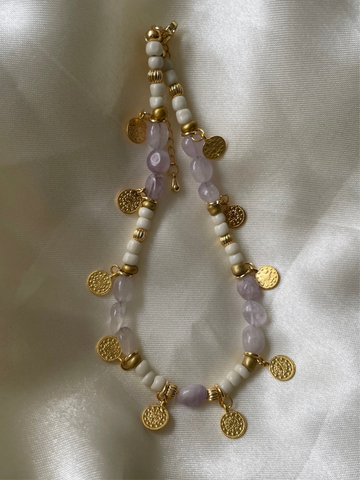 Lavender Coin Anklet